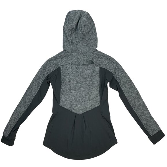 The North Face Pseudio Jacket XS Gray Quilted Hoodie Full Zip Pockets Gorpcore - Picture 12 of 13